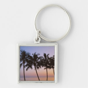 Palm tree, morning key ring