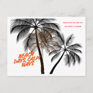 Palm Tree Motivation Art – Fully Customisable Holiday Postcard