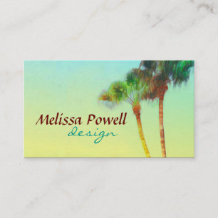 palm tree nature photo art custom double sided business card