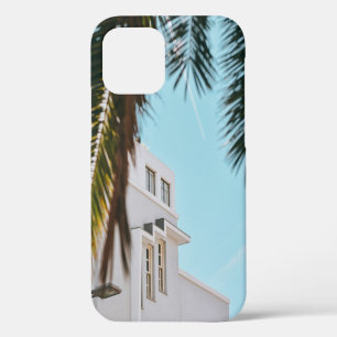 Palm tree near white concrete building iPhone 12 case
