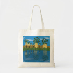 PALM Tree Oasis Coachella California desert Tote Bag
