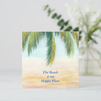 Palm tree on a sunny day on the beach
