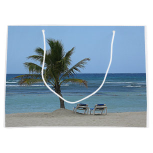 Palm Tree on the Beach Large Gift Bag