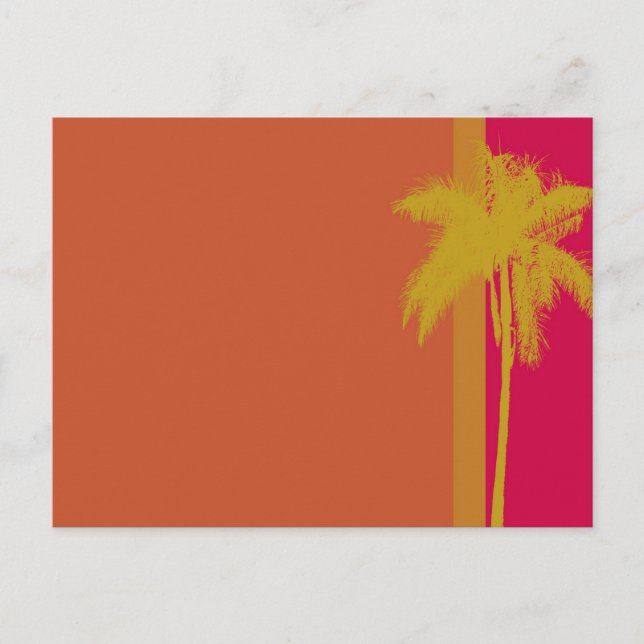 Palm Tree Orange Postcard (Front)