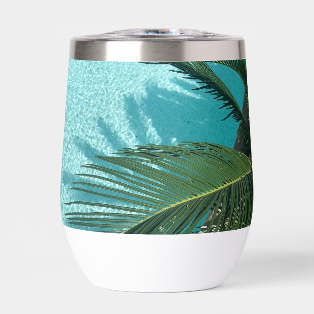 palm tree over the water (Front)