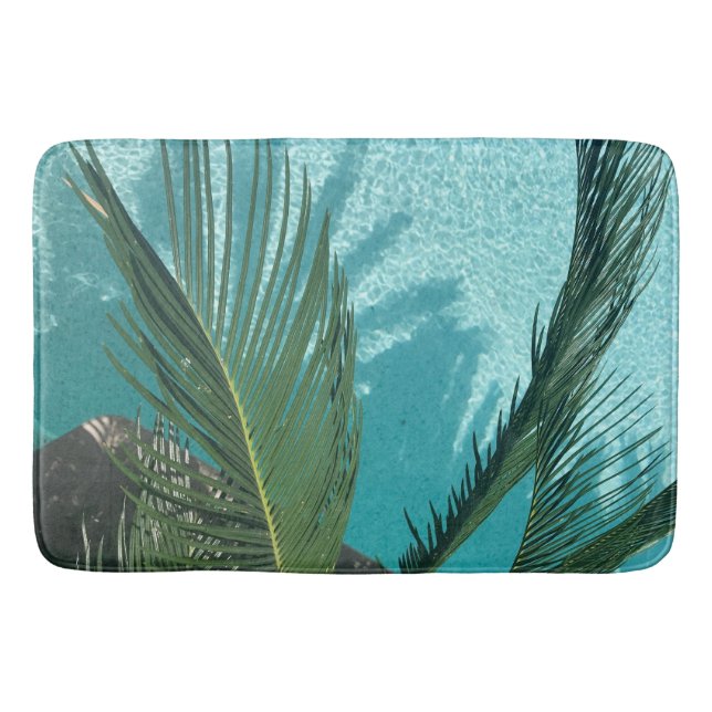 palm tree over the water bath mat (Front)