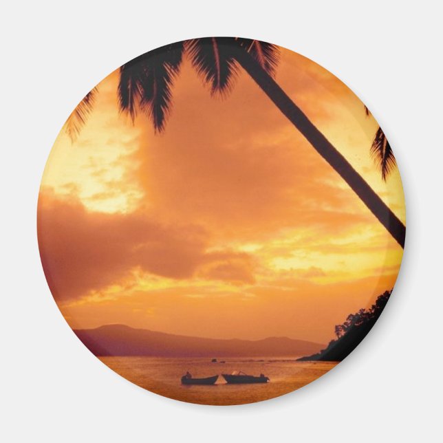 Palm Tree over Water Magnet (Front)