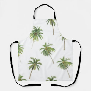 Palm tree pattern apron