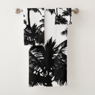 Palm Tree Pattern Bath Towel Set