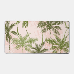 Palm tree pattern desk mat