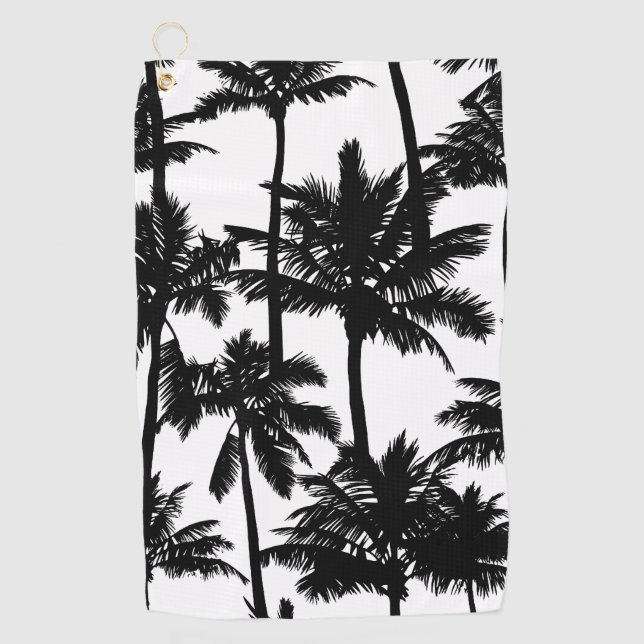 Palm Tree Pattern Golf Towel (Front)