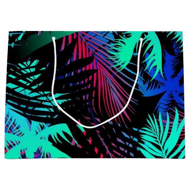 Palm tree pattern large gift bag (Front)