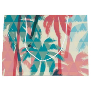 Palm tree pattern large gift bag