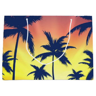 Palm tree pattern large gift bag
