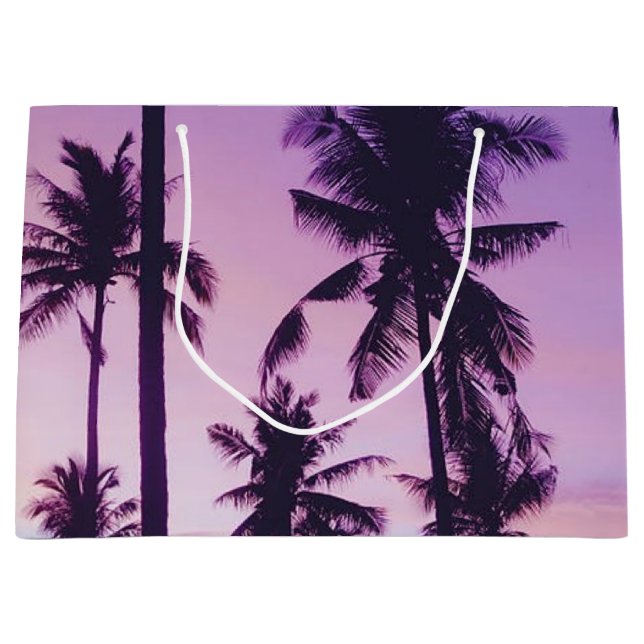 Palm tree pattern large gift bag (Front)