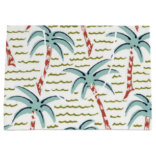 Palm tree pattern large gift bag