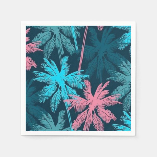 Palm tree pattern napkin (Front)