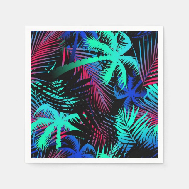 Palm tree pattern napkin (Front)