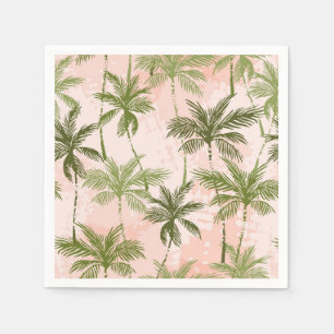 Palm tree pattern napkin
