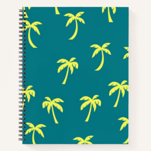 Palm tree pattern notebook