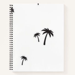 Palm tree pattern notebook