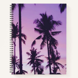 Palm tree pattern notebook