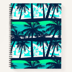 Palm tree pattern notebook
