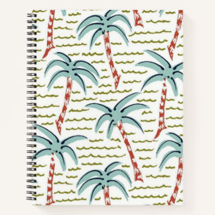 Palm tree pattern notebook