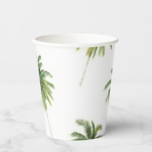 Palm tree pattern paper cups