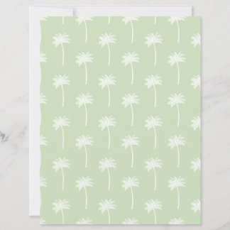 palm tree pattern paper green