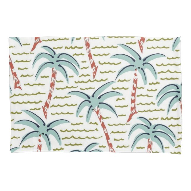 Palm tree pattern pillowcase (Front)
