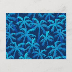 Palm tree pattern postcard