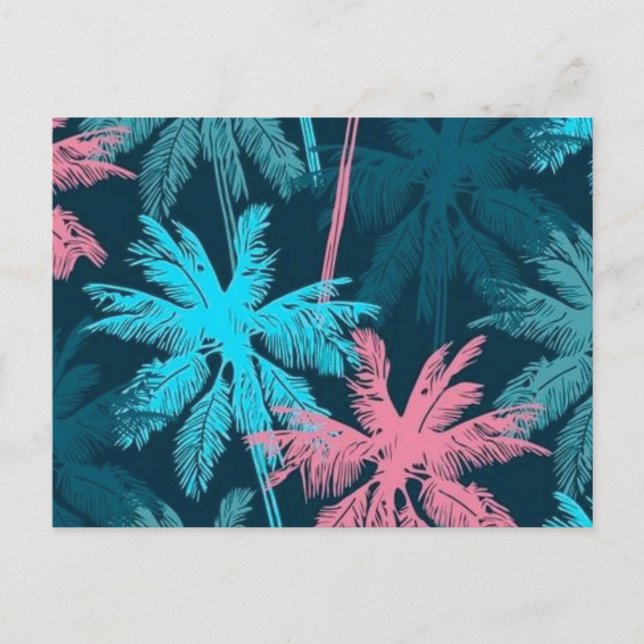 Palm tree pattern postcard (Front)