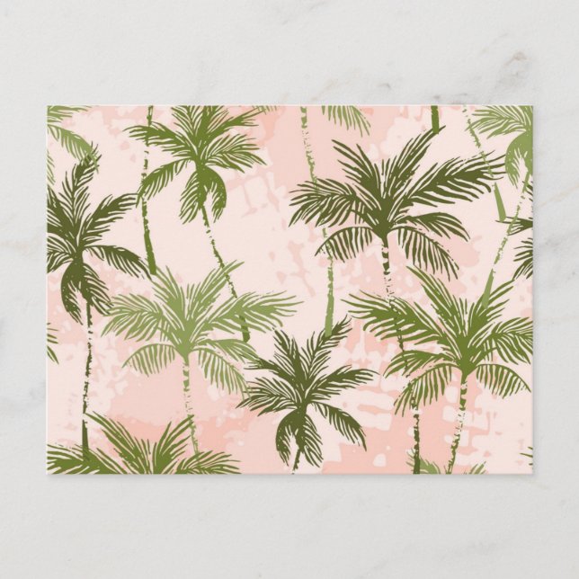 Palm tree pattern postcard (Front)