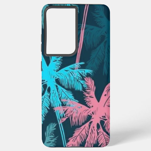 Palm tree pattern samsung galaxy s21 ultra case (Back)