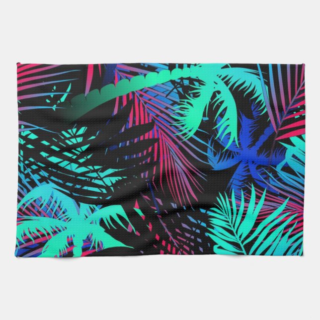Palm tree pattern tea towel (Horizontal)