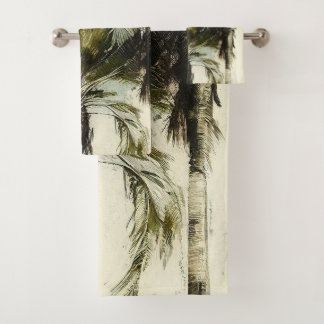 Palm Tree Pattern Tropical Bath Towel 