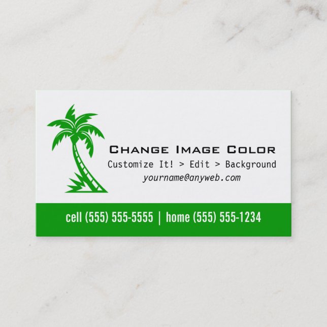 Palm Tree - Personal Business Card (Front)