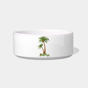 Palm Tree Pet Bowls (2) sizes