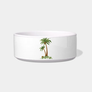 Palm Tree Pet Bowls (2) sizes