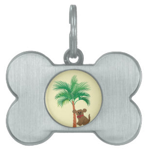 Palm Tree Pet ID Tag