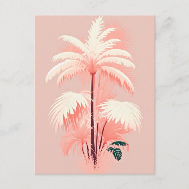 palm tree pink postcard (Front)