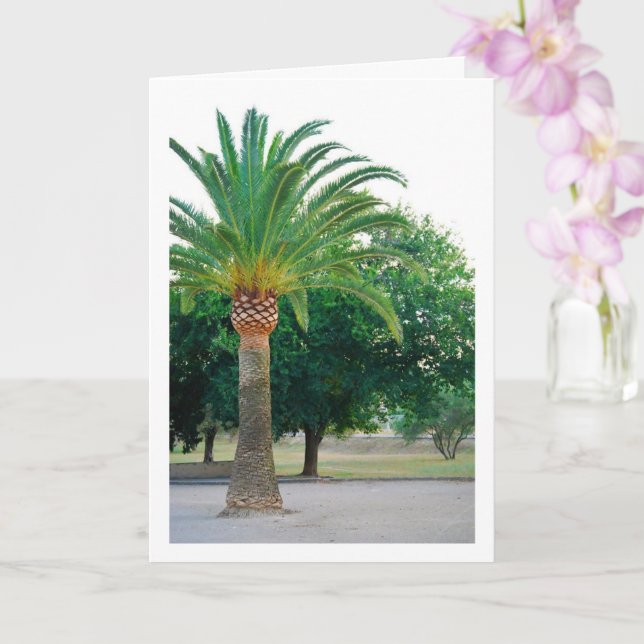 Palm tree Portrait Card (Orchid)