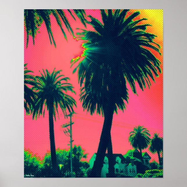 Palm Tree Poster (12.3" x 15") (Front)