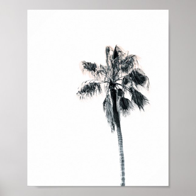 Palm Tree Poster | Pink 8x10 (Front)