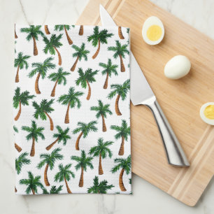 Palm Tree Print Tea Towel