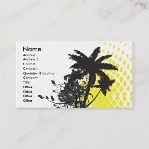 palm tree rays business card