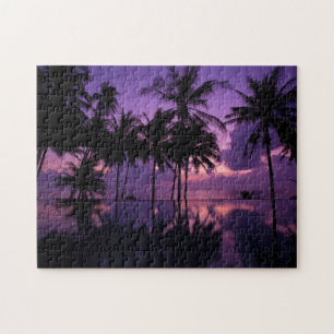 Palm Tree Reflection Jigsaw Puzzle