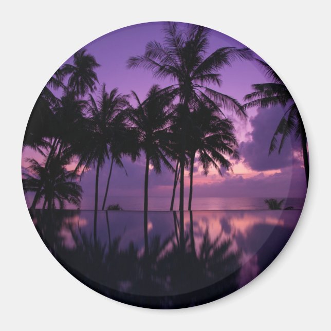 Palm Tree Reflection Magnet (Front)