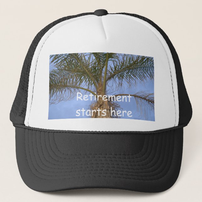 Palm Tree Retirement Trucker Hat (Front)